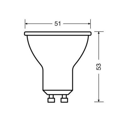 SET 3x LED Bulb PAR16 GU10/2,6W/230V 2700K - Osram