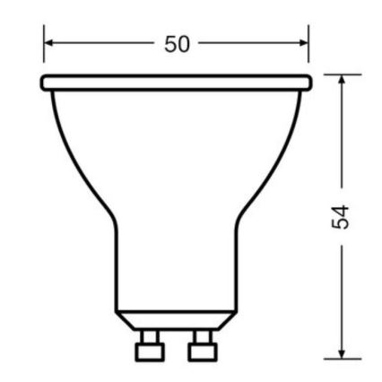 SET 3x LED Bulb PAR16 GU10/4,5W/230V 2700K - Osram
