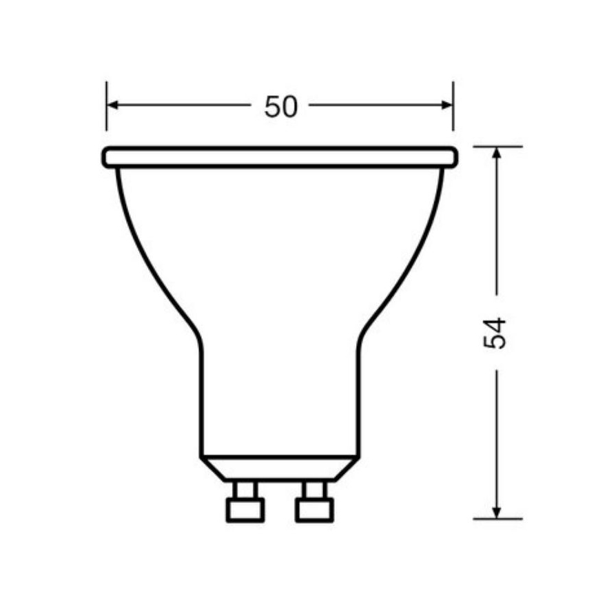 SET 3x LED Bulb PAR16 GU10/4,5W/230V 2700K - Osram