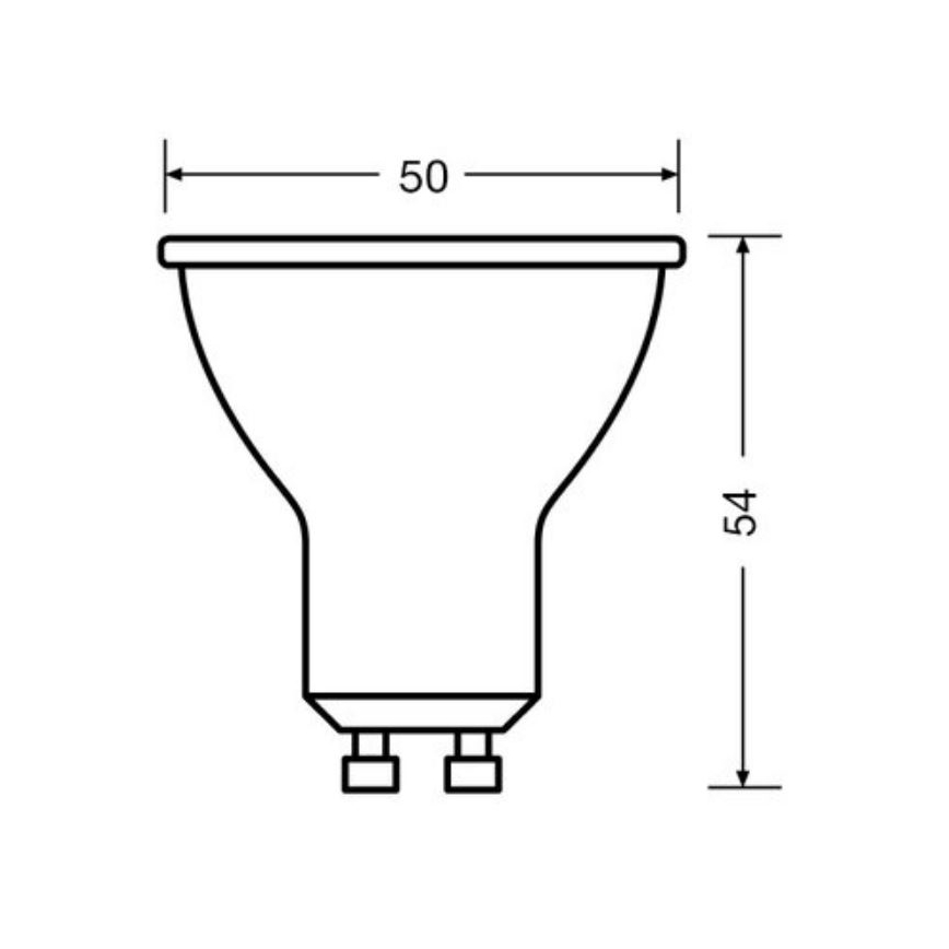 SET 3x LED Bulb PAR16 GU10/6,9W/230V 4000K - Osram