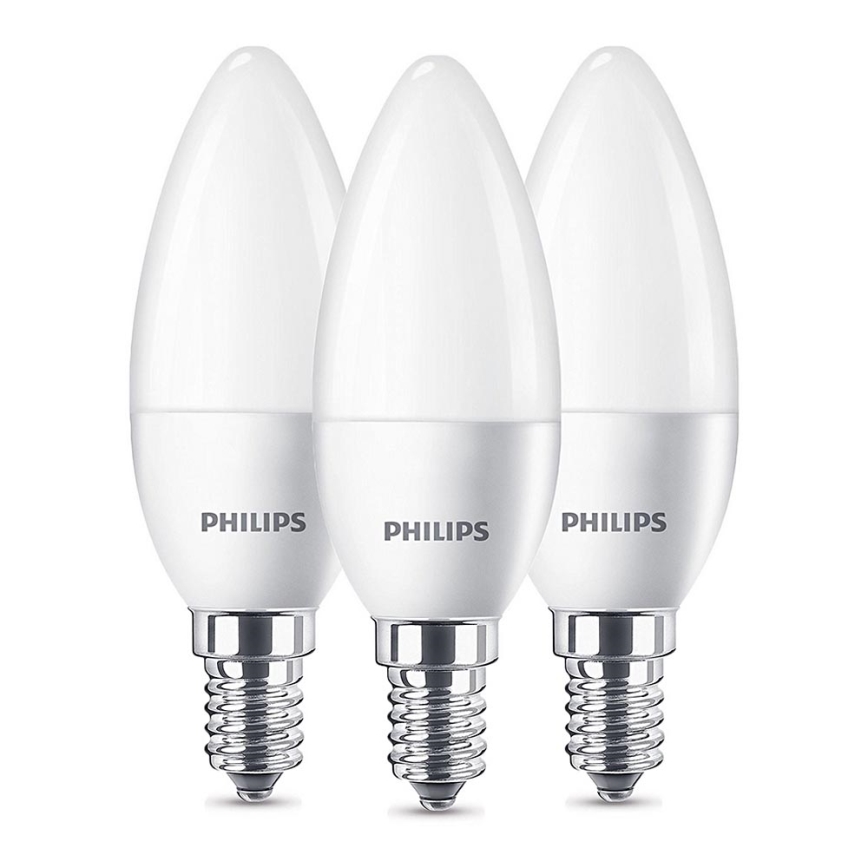 SET 3x LED Bulb Philips B35 E14/5,5W/230V 2700K