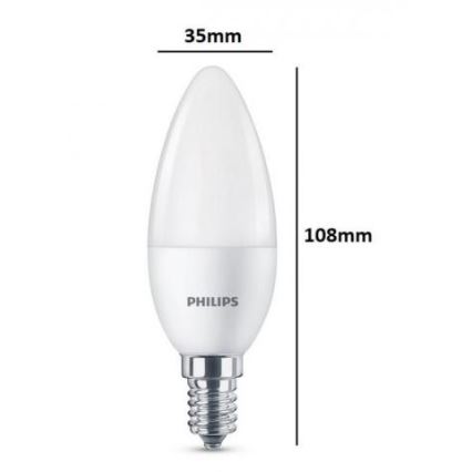 Set 3x LED Bulb Philips E14/5,5W/230V 2700K