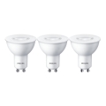 SET 3x LED Bulb Philips GU10/4,7W/230V 2700K