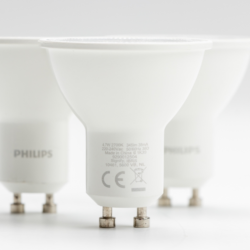SET 3x LED Bulb Philips GU10/4,7W/230V 2700K
