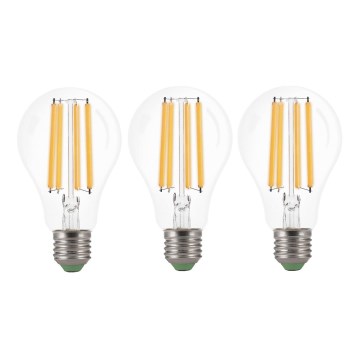 SET 3x LED Bulb VINTAGE A60 E27/9W/230V 3000K - Brilagi