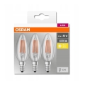 SET 3x LED Bulb VINTAGE B40 E14/4W/230V 2700K - Osram