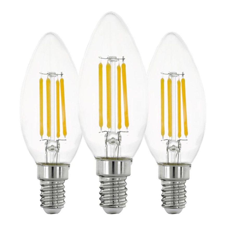 SET 3x LED Bulb VINTAGE C35 E14/7W/230V 2700K - Eglo 110304