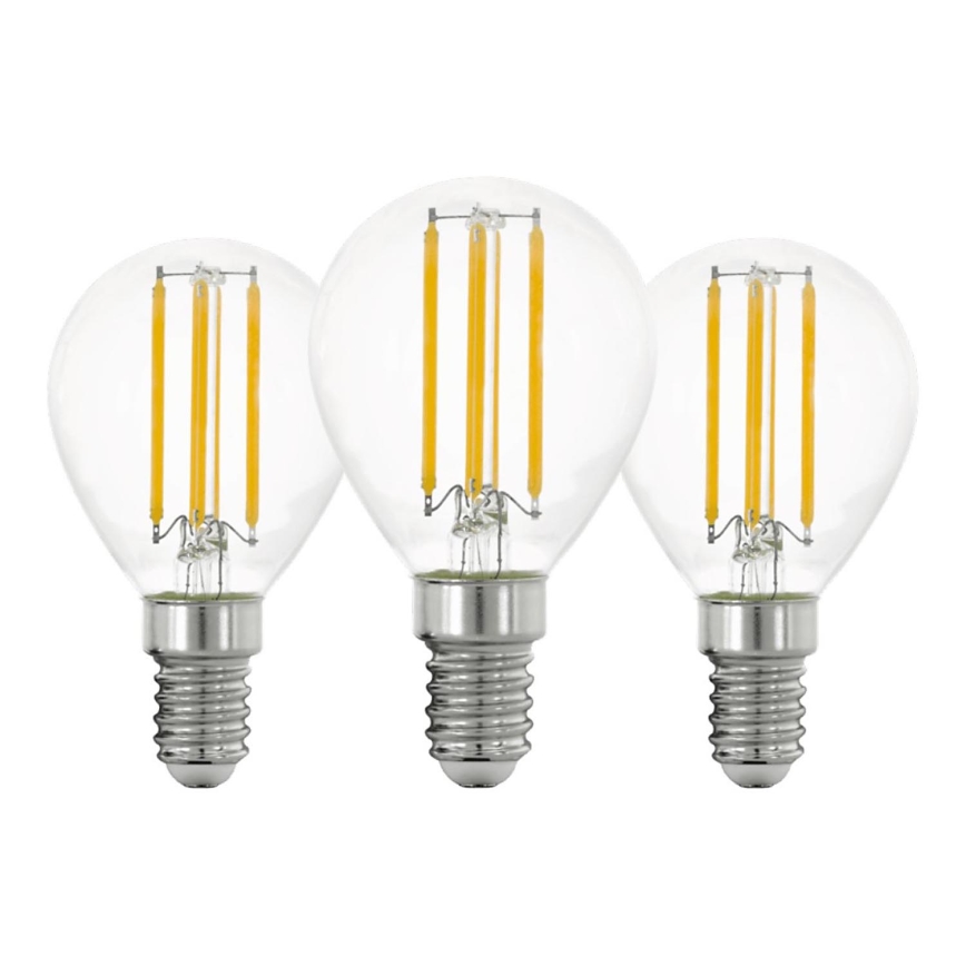 SET 3x LED Bulb VINTAGE P45 E14/7W/230V 2700K - Eglo 110303
