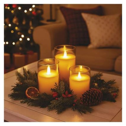 SET 3x LED Candles LED/6xAA