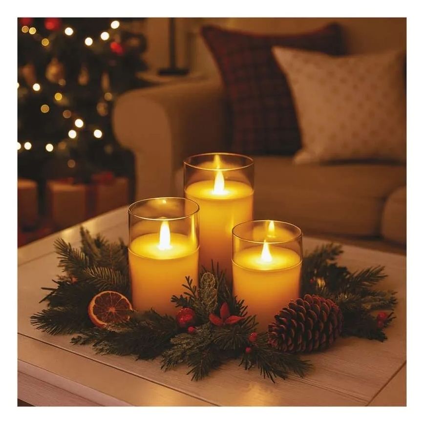 SET 3x LED Candles LED/6xAA