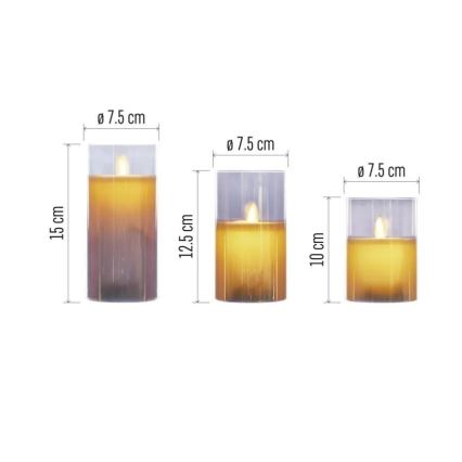 SET 3x LED Candles LED/6xAA