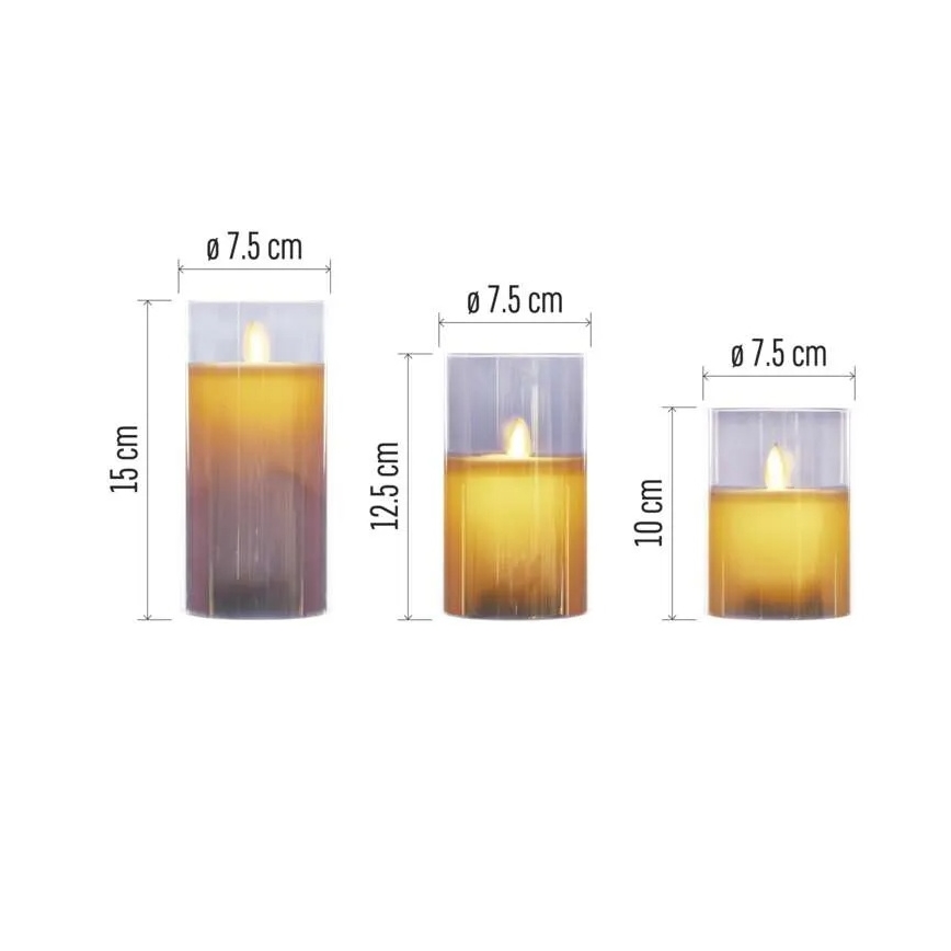 SET 3x LED Candles LED/6xAA