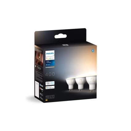 SET 3x LED Dimmable bulb Philips Hue WHITE AMBIANCE GU10/4,2W/230V 2200-6500K