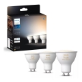SET 3x LED Dimmable bulb Philips Hue WHITE AMBIANCE GU10/4,2W/230V 2200-6500K