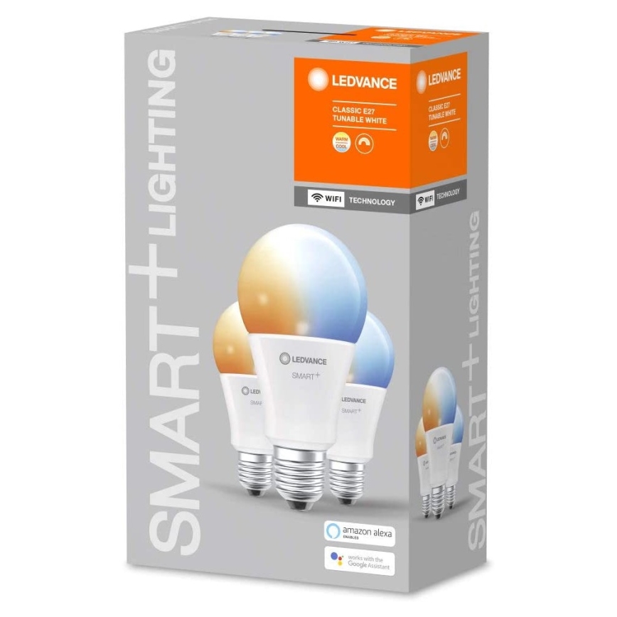 SET 3x LED Dimming bulb SMART+ E27/14W/230V 2,700K-6,500K Wi-Fi - Ledvance