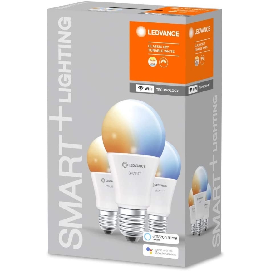SET 3x LED Dimming bulb SMART+ E27/9.5W/230V 2,700K-6,500K Wi-Fi - Ledvance