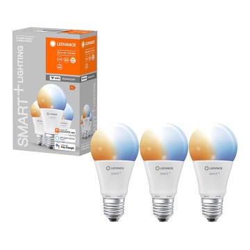 SET 3x LED Dimming bulb SMART+ E27/9W/230V 2,700K-6,500K Wi-Fi - Ledvance