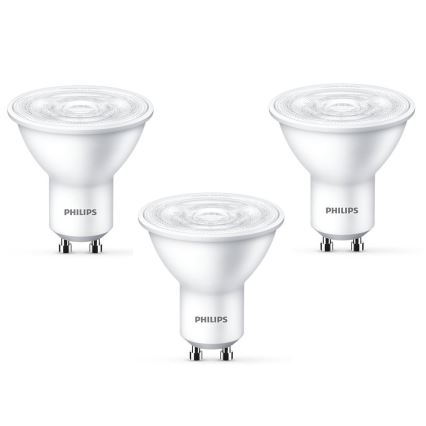 SET 3x LED Light bulb Philips GU10/4,7W/230V 2700K