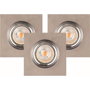 SET 3x LED Recessed light VITAR 1xGU10/5W/230V CRI 90 concrete