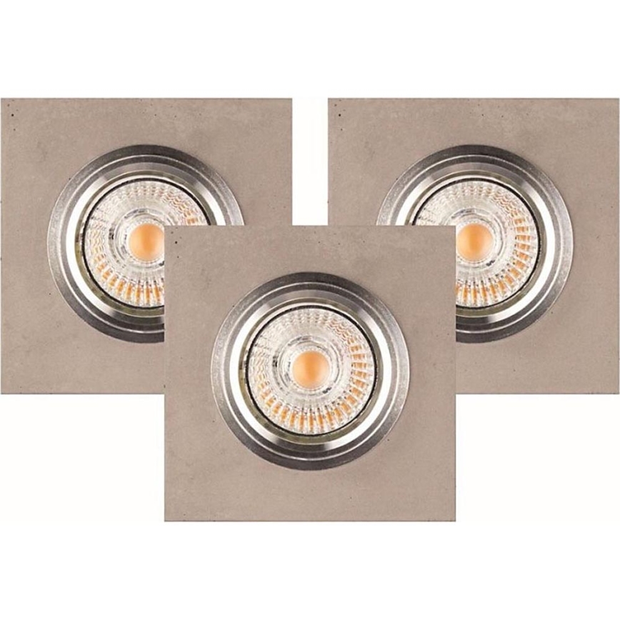 SET 3x LED Recessed light VITAR 1xGU10/5W/230V CRI 90 concrete