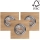 SET 3x LED Recessed light VITAR 1xGU10/5W/230V CRI 90 oak – FSC certified