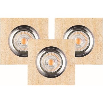 SET 3x LED Recessed light VITAR 1xGU10/5W/230V CRI 90 sandstone