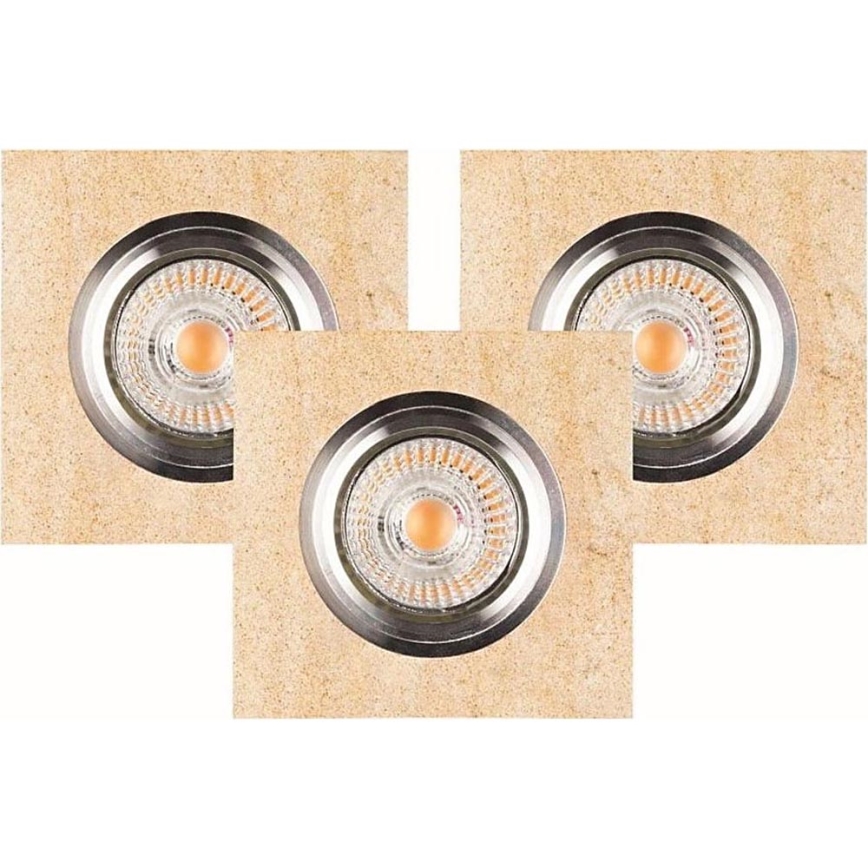 SET 3x LED Recessed light VITAR 1xGU10/5W/230V CRI 90 sandstone
