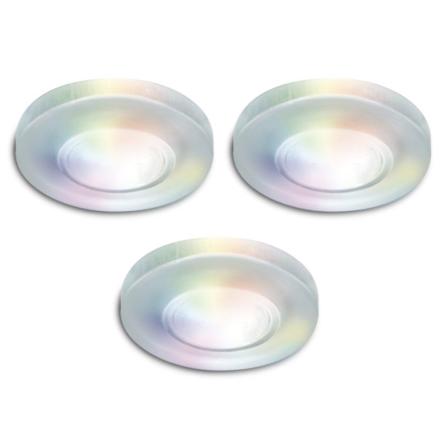 SET 3x LED RGB Dimmable bathroom recessed light ARGON LED/7,3W/230V IP44 + remote control