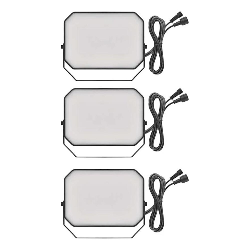 SET 3x LED RGBIC Dimmable outdoor floodlight GoSmart LED/14W/230V 3000-6500K IP65 Wi-Fi Tuya