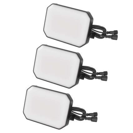 SET 3x LED RGBIC Dimmable outdoor floodlight GoSmart LED/14W/230V 3000-6500K IP65 Wi-Fi Tuya