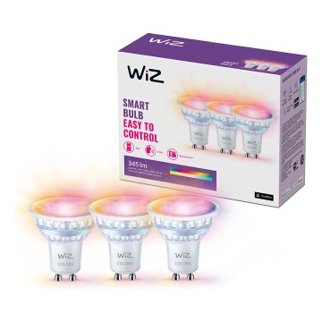 SET 3x LED RGBW Dimmable bulb PAR16 GU10/4,7W/230V 2200-6500K Wi-Fi - WiZ