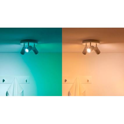 SET 3x LED RGBW Dimmable bulb PAR16 GU10/4,7W/230V 2200-6500K Wi-Fi - WiZ