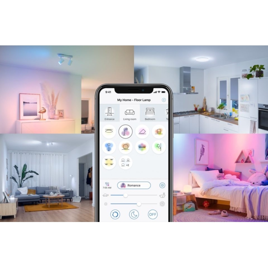 SET 3x LED RGBW Dimmable bulb PAR16 GU10/4,7W/230V 2200-6500K Wi-Fi - WiZ
