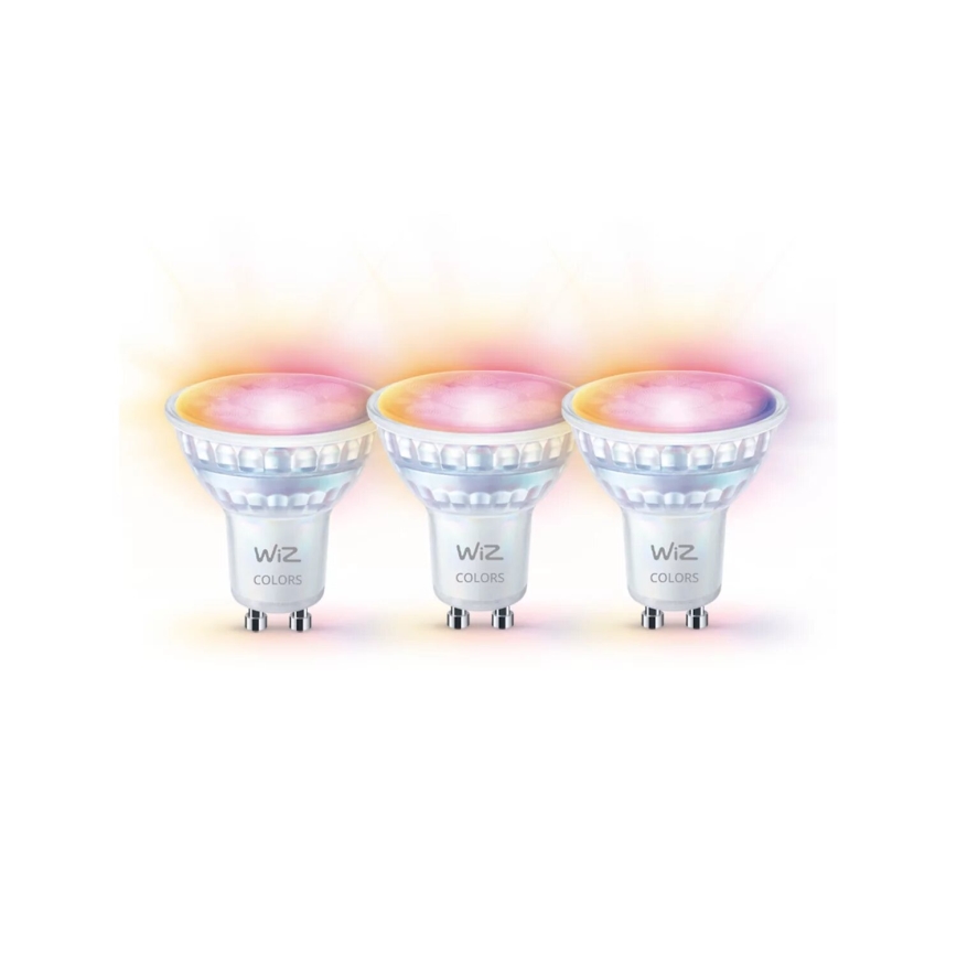 SET 3x LED RGBW Dimmable bulb PAR16 GU10/4,7W/230V 2200-6500K Wi-Fi - WiZ