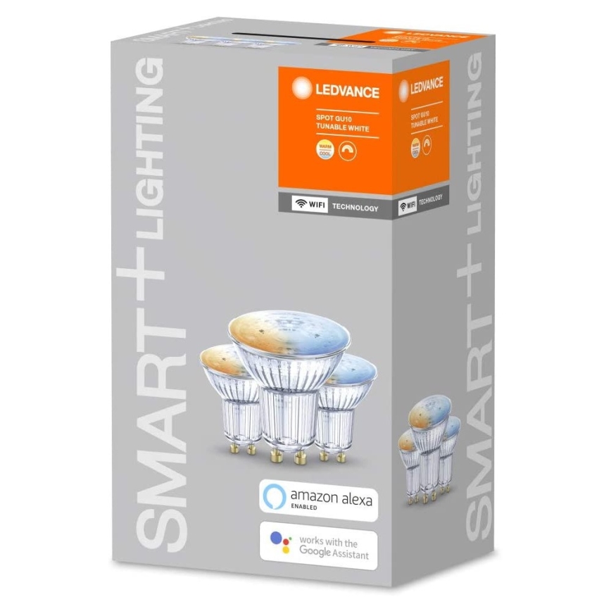 SET 3x LED RGBW Dimming bulb SMART+ GU10/5W/230V 2700K-6500K Wi-Fi - Ledvance