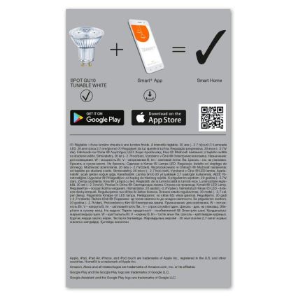 SET 3x LED RGBW Dimming bulb SMART+ GU10/5W/230V 2700K-6500K Wi-Fi - Ledvance