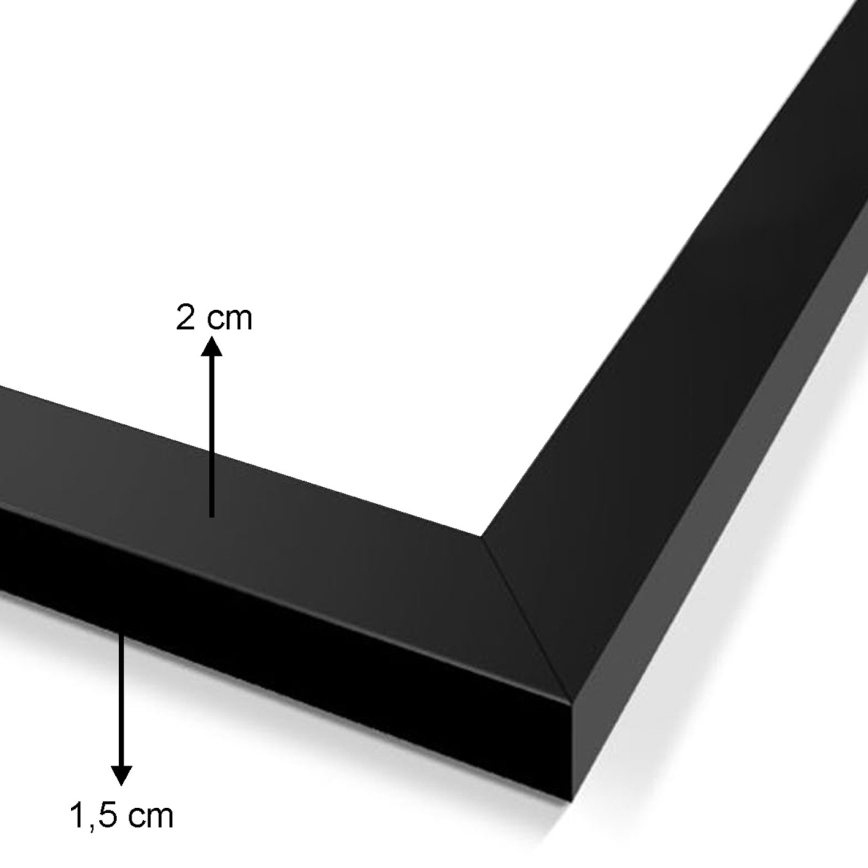 SET 3x Picture in a photo frame 24x29 cm black