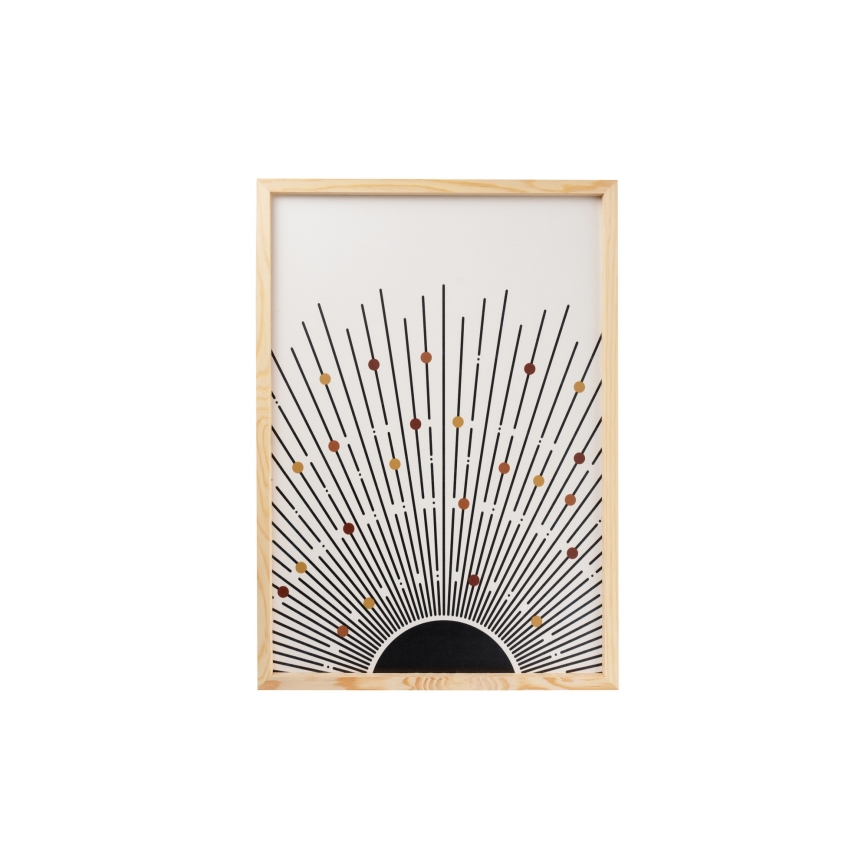 SET 3x Picture in a photo frame 50x70 cm beige/brown