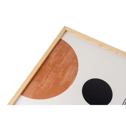 SET 3x Picture in a photo frame 50x70 cm beige/brown