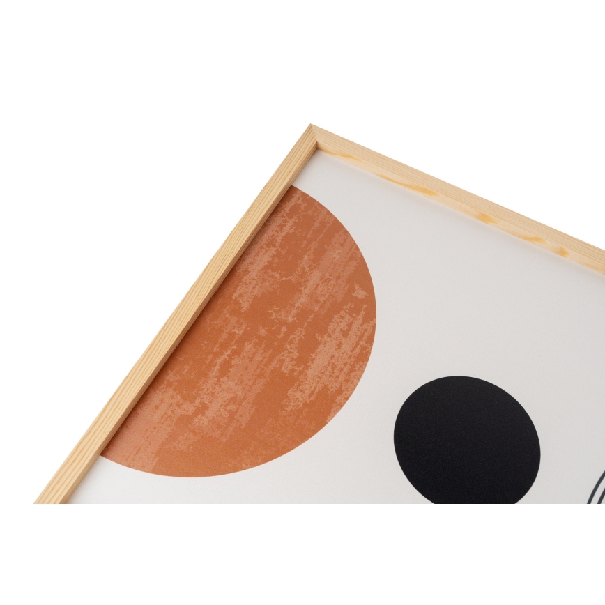 SET 3x Picture in a photo frame 50x70 cm beige/brown
