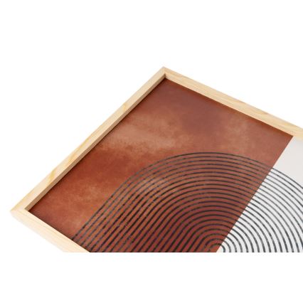 SET 3x Picture in a photo frame 50x70 cm beige/brown