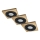 SET 3x Recessed light TOBBY 1xG9/20W/230V 11,5x11,5 cm oak/black