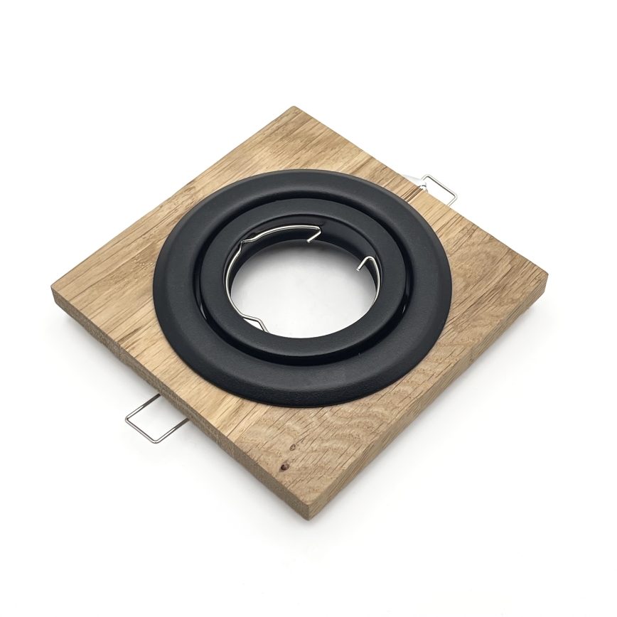 SET 3x Recessed light TOBBY 1xG9/20W/230V 11,5x11,5 cm oak/black