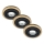SET 3x Recessed light TOBBY 1xG9/20W/230V d. 11,5 cm oak/black