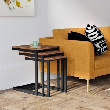 SET 3x Side table EGE pine