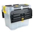 SET 3x Storage box DRAGON 15 l black/clear