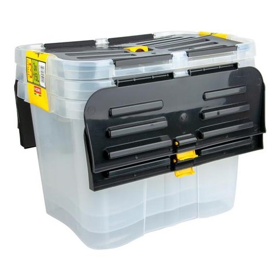 SET 3x Storage box DRAGON 15 l black/clear