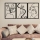 SET 3x Wall decoration 109x50 cm love metal