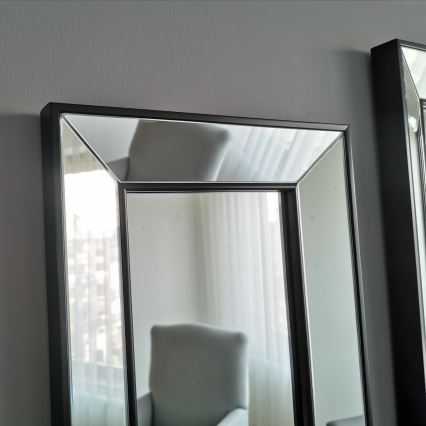 SET 3x Wall mirror 70x30 cm black