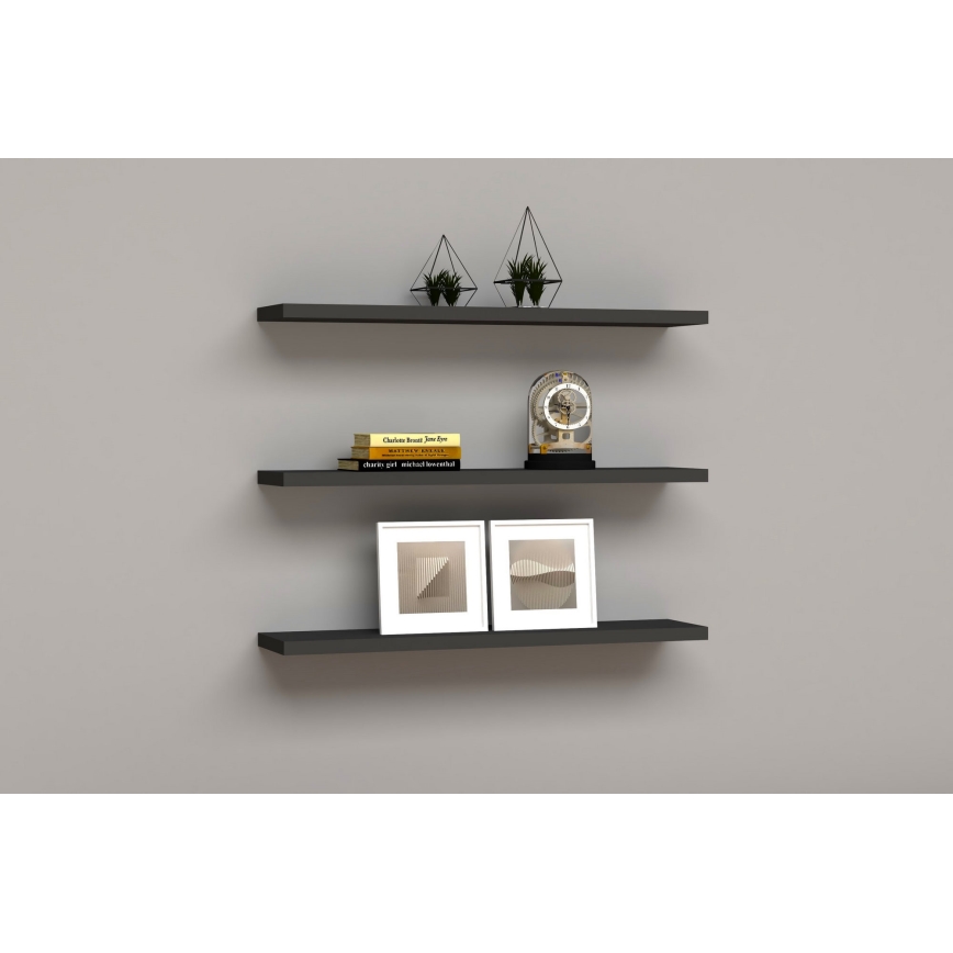 SET 3x Wall shelf BOSS anthracite